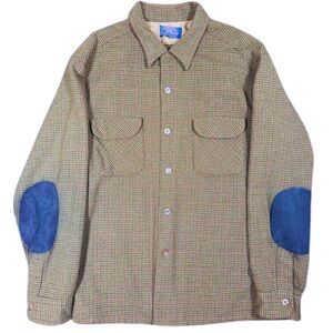 Vintage Pendleton Houndstooth Pattern Flannel XL